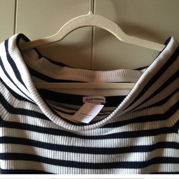 Off the shoulder striped top. NWOT - Picture 2 of 2